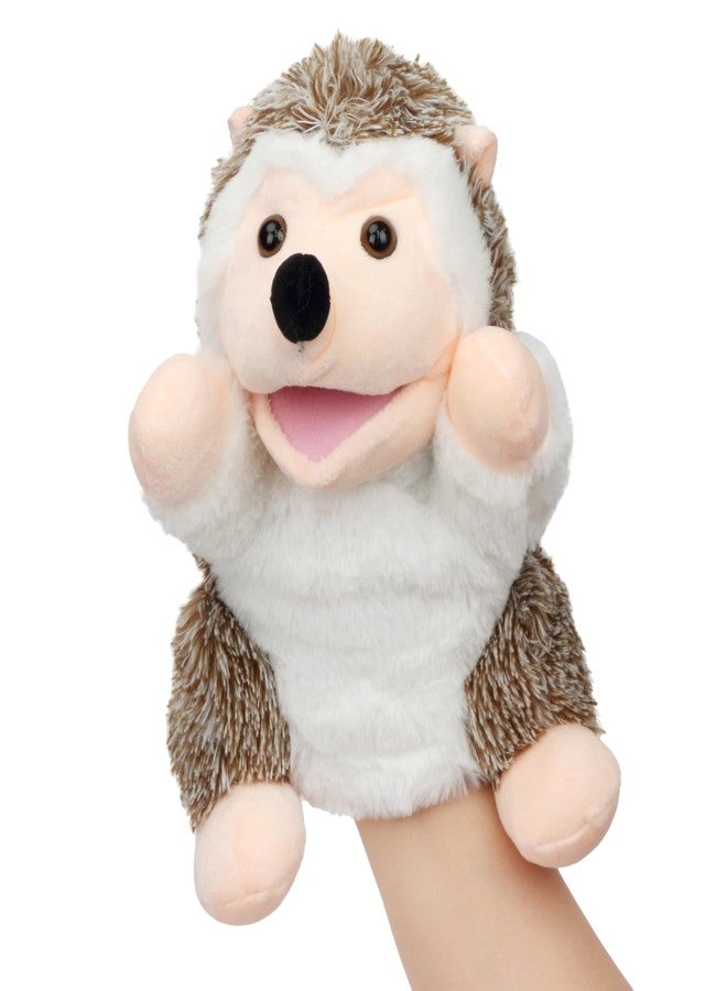 Easfan Hedgehog Hand Puppet with Movable Mouth Interactive Storytelling Cute Soft Plush Toy Creativity and Imagination Easter Christmas Birthday Gifts for Toddlers Kids,10’’ - Image 1